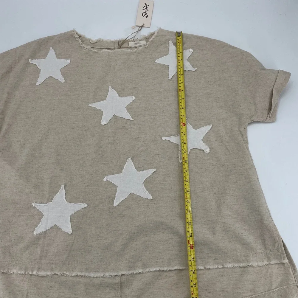 Wide Leg Star-Print Pantsuit in Light Beige - Picture 12 of 16